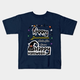 Halloween Magic: Spooky Decorations Delight Kids T-Shirt